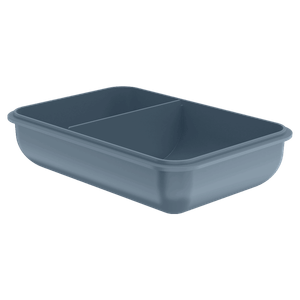 Pote Hermético Marmita Azul Glacial Fechado Retangular Martiplast