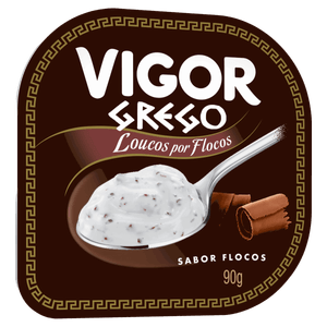 Iogurte Grego Flocos Vigor Loucos por Flocos Pote 90g