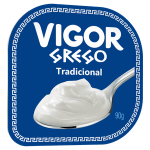 Iogurte Grego Tradicional Vigor Pote 90g