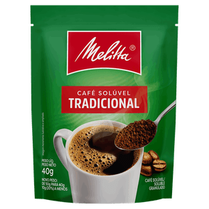 Café Solúvel Granulado Tradicional Melitta Sachê 40g