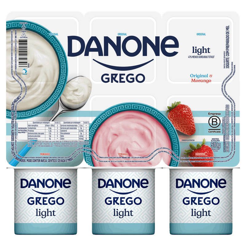 Iogurte-Parcialmente-Desnatado-Grego-Original---Morango-Light-Danone-Bandeja-510g-6-Unidades