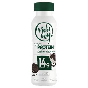 Iogurte Vegetal Cookies & Cream Vida Veg Protein Frasco 250g