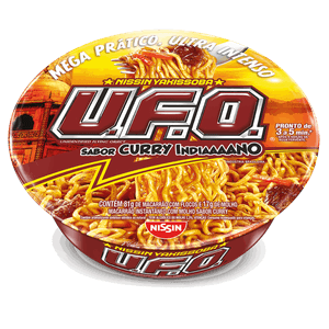 Macarrão Instantâneo Yakissoba Curry Indiano Nissin U.F.O. Bandeja 98g