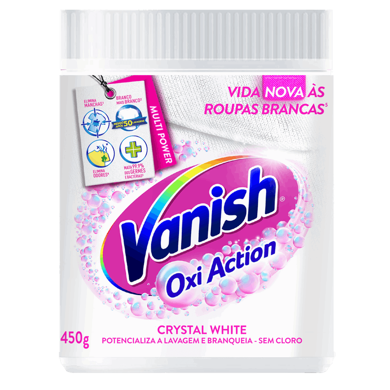 Tira-Manchas-em-Po-Roupas-Brancas-Vanish-Oxi-Action-Crystal-White-Pote-450g