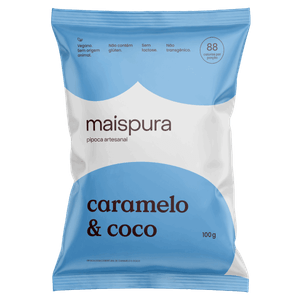 Pipoca Pronta Caramelo & Coco Maispura Pacote 100g