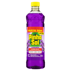 Desinfetante Uso Geral Lavanda Pinho Sol Frasco Leve 500ml Pague 450ml