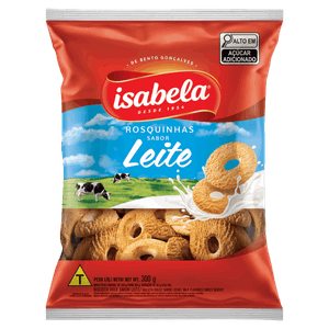 Biscoito Rosquinha Leite Isabela Pacote 300g