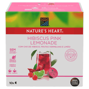 Chá em Cápsula Hibiscus Pink Lemonade Nature's Heart 60g 6 Unidades