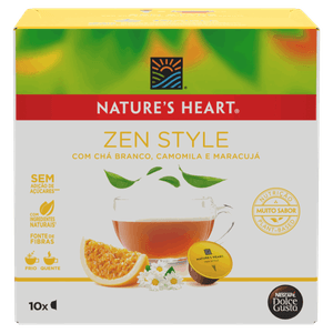 Chá Branco em Cápsula Zen Style Nature´s Heart Caixa 60g 6 Unidades