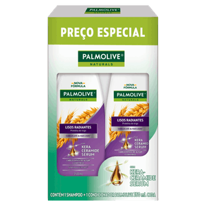 Kit Shampoo + Condicionador Palmolive Naturals Lisos Radiantes 350ml Cada