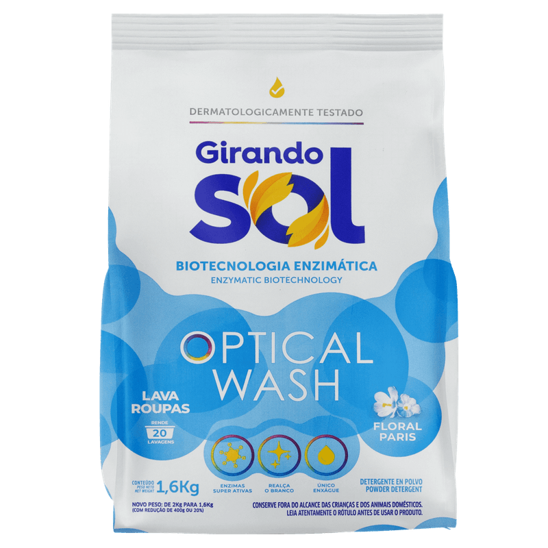 Lava-Roupas-Po-Floral-Paris-Girando-Sol-Optical-Wash-Pacote-16kg