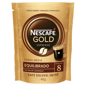 Café Solúvel em Pó Espresso Equilibrado Nescafé Gold Sachê 40g