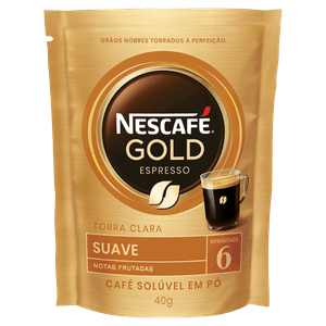 Café Solúvel em Pó Espresso Suave Nescafé Gold Sachê 40g