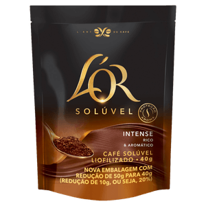 Café Solúvel Liofilizado Intense L´or Sachê 40g