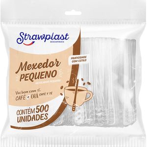 Mexedor Pequeno Strawplast Pacote 500un