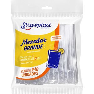 Mexedor Grande Strawplast Pacote 240un