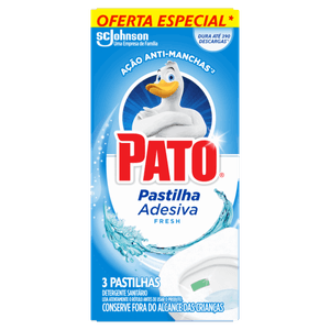 Detergente Sanitário Pastilha Adesiva Fresh Pato 3 Unidades Oferta Especial