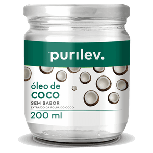 Óleo de Coco sem Sabor Purilev Vidro 200ml