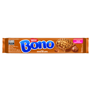 Biscoito Recheio Doce de Leite Bono Pacote 90g