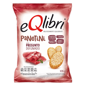 Snack de Trigo Presunto Defumado Eqlibri Panetini Pacote 105g