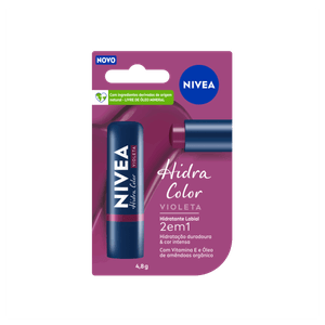 Hidratante Labial Violeta Nivea Hidra Color Blister 4,8g