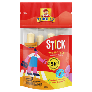 Queijo Mussarela Stick Tirolez 240g 8 Unidades