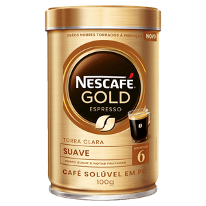 Café Solúvel em Pó Espresso Suave Nescafé Gold Lata 100g