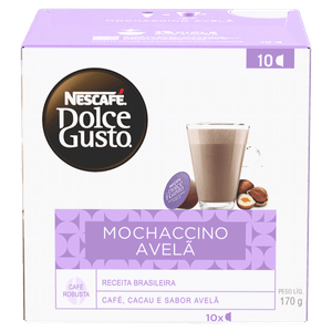 Mochaccino em Cápsula Avelã Nescafé Dolce Gusto Caixa 170g 10 Unidades