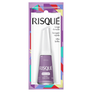 Esmalte Cremoso Ultrabrilho Roxo sem Crise Risqué Blister 8ml