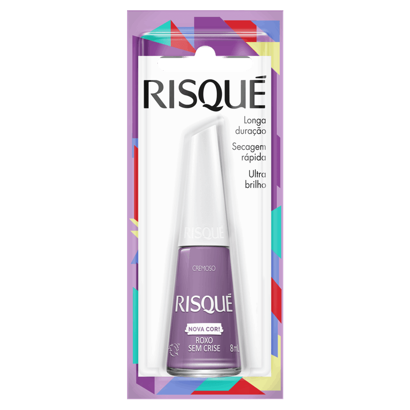 Esmalte-Cremoso-Ultrabrilho-Roxo-sem-Crise-Risque-Blister-8ml