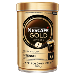 Café Solúvel em Pó Espresso Intenso Nescafé Gold Lata 100g