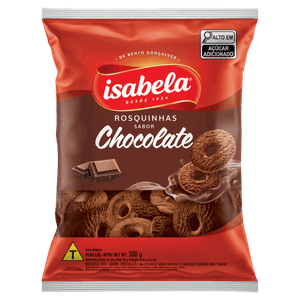 Biscoito Rosquinha Chocolate Isabela Pacote 300g