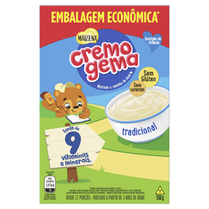 Mingau Tradicional Maizena Cremogema Caixa 550g Embalagem Econômica