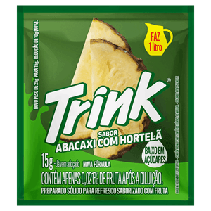 Refresco em Pó Abacaxi com Hortelã Trink Pacote 15g