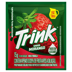 Refresco em Pó Morango Trink Pacote 15g