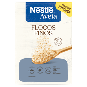 Aveia em Flocos Finos Nestlé Caixa 450g Embalagem Econômica