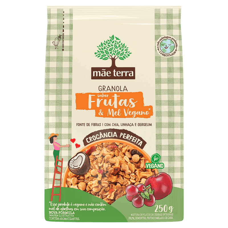 Granola-Frutas-e-Mel-Mae-Terra-Pacote-250g