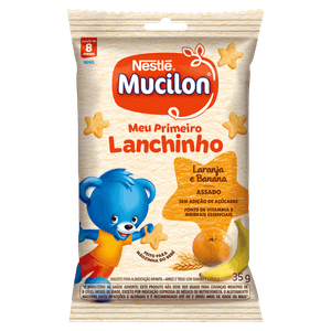 Biscoito Laranja e Banana Mucilon Meu Primeiro Lanchinho Pacote 35g