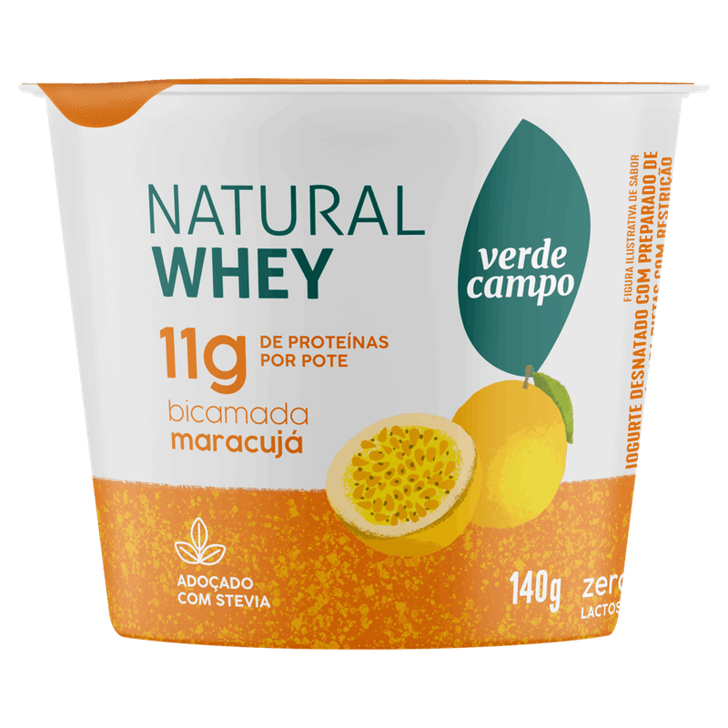 Iogurte-Desnatado-Bicamadas-Maracuja-Zero-Lactose-Verde-Campo-Natural-Whey-Pote-140g