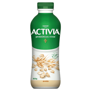 Leite Fermentado Parcialmente Desnatado Aveia Activia Garrafa 800g