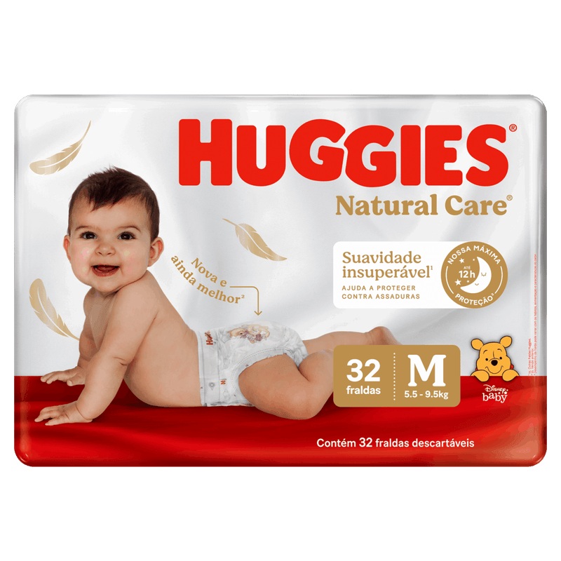 Fralda-Descartavel-Infantil-Huggies-Natural-Care-M-Pacote-32-Unidades