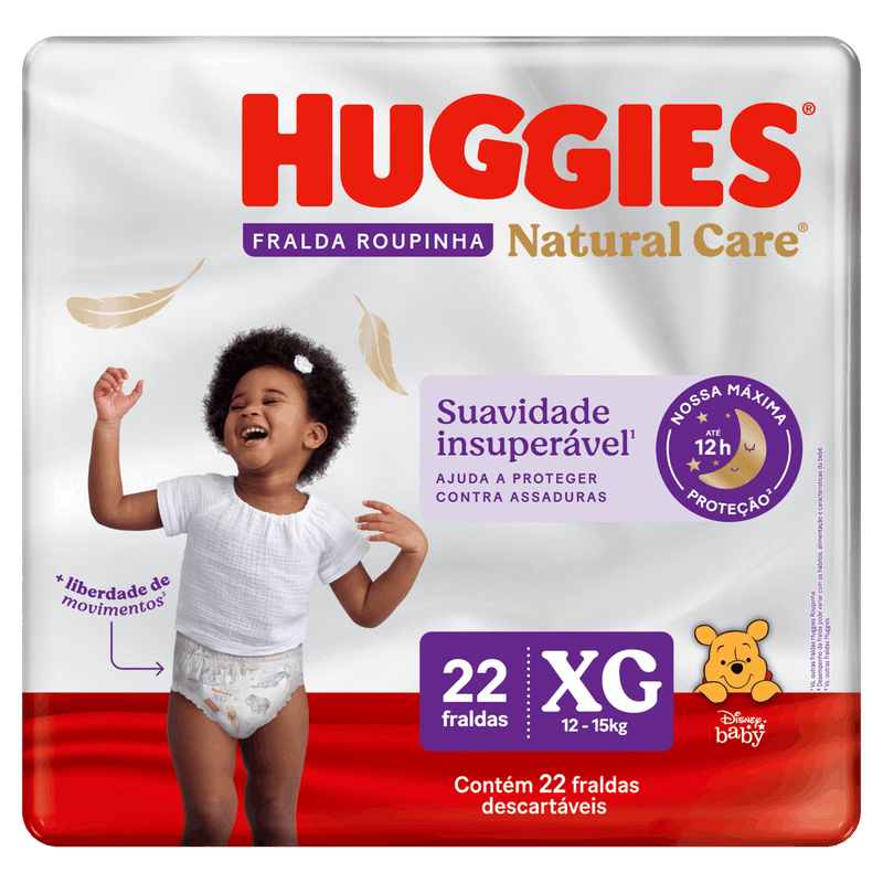 Fralda-Descartavel-Infantil-Roupinha-Huggies-Natural-Care-XG-Pacote-22-Unidades-