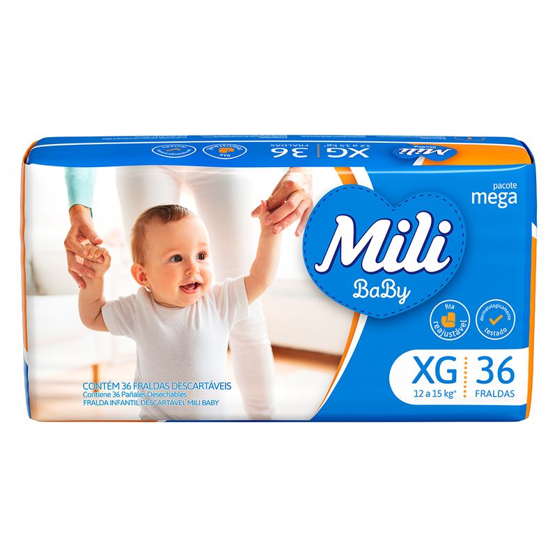 Fralda-Descartavel-Baby-Mili-Mega-XG-Pacote-36-Unidades