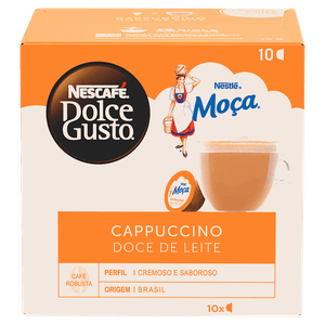 Cappuccino em Cápsula Doce de Leite Moça Nescafé Dolce Gusto Caixa 170g 10 Un