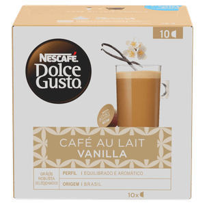 Café au Lait em Cápsula Vanilla Nescafé Dolce Gusto Caixa 110g 10 Un