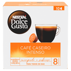 Café em Cápsula Torrado e Moído Caseiro Intenso Nescafé Dolce Gusto Caixa 90g 10 Un