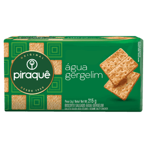 Biscoito Água com Gergelim Piraquê Pacote 215g