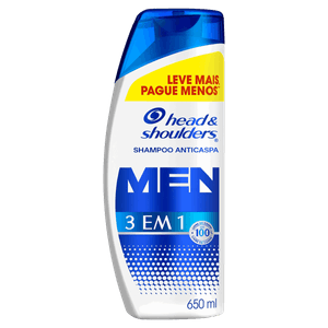 Shampoo Anticaspa Head & Shoulders Men Frasco 650ml Leve Mais Pague Menos