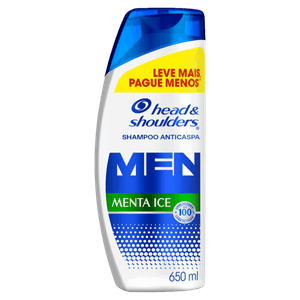 Shampoo Anticaspa Menthol Sport Head & Shoulders Men Frasco 650ml Leve Mais Pague Menos