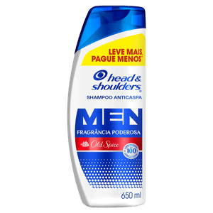 Shampoo Anticaspa com Old Spice Head & Shoulders Men Frasco 650ml Leve Mais Pague Menos